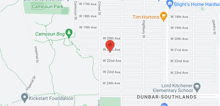 map of 3952 W 21ST AVENUE